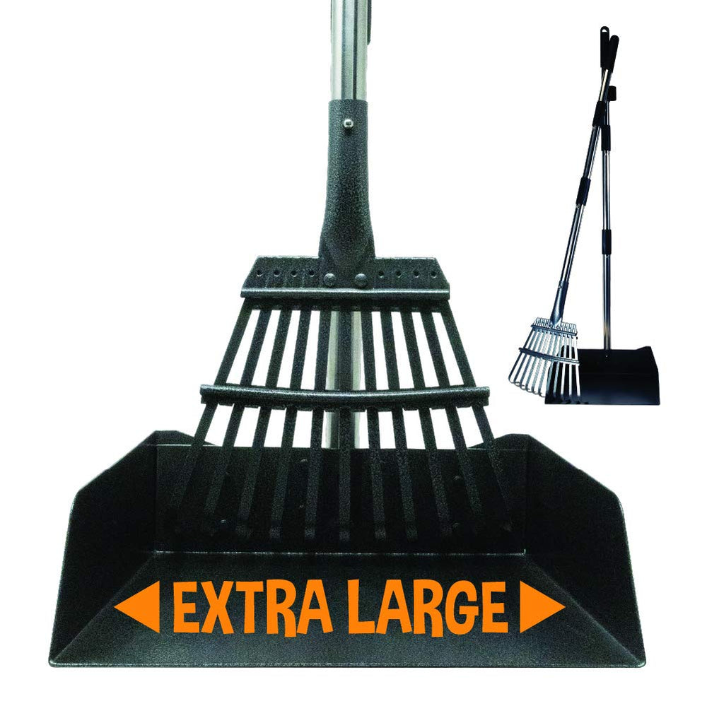 Bodhi Dog large-dog bin-rake setup for efficient yard cleanup.