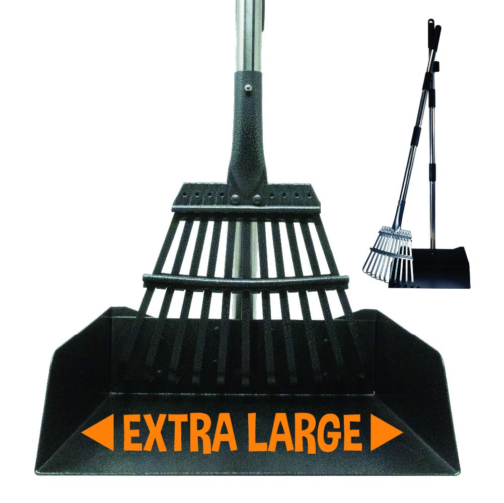 Bodhi Dog large-dog bin-rake setup for efficient yard cleanup.