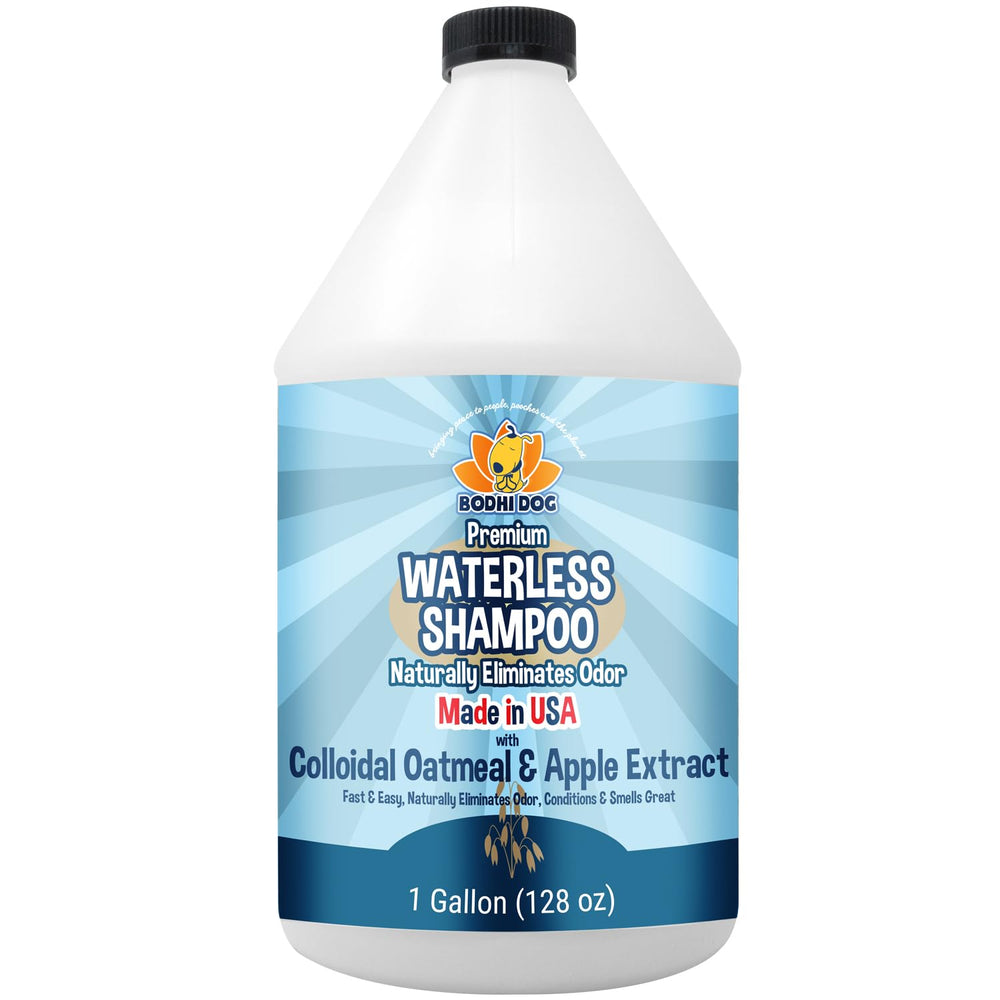 Bodhi Dog Waterless Shampoo bottle with apple scent for quick pet refresh.