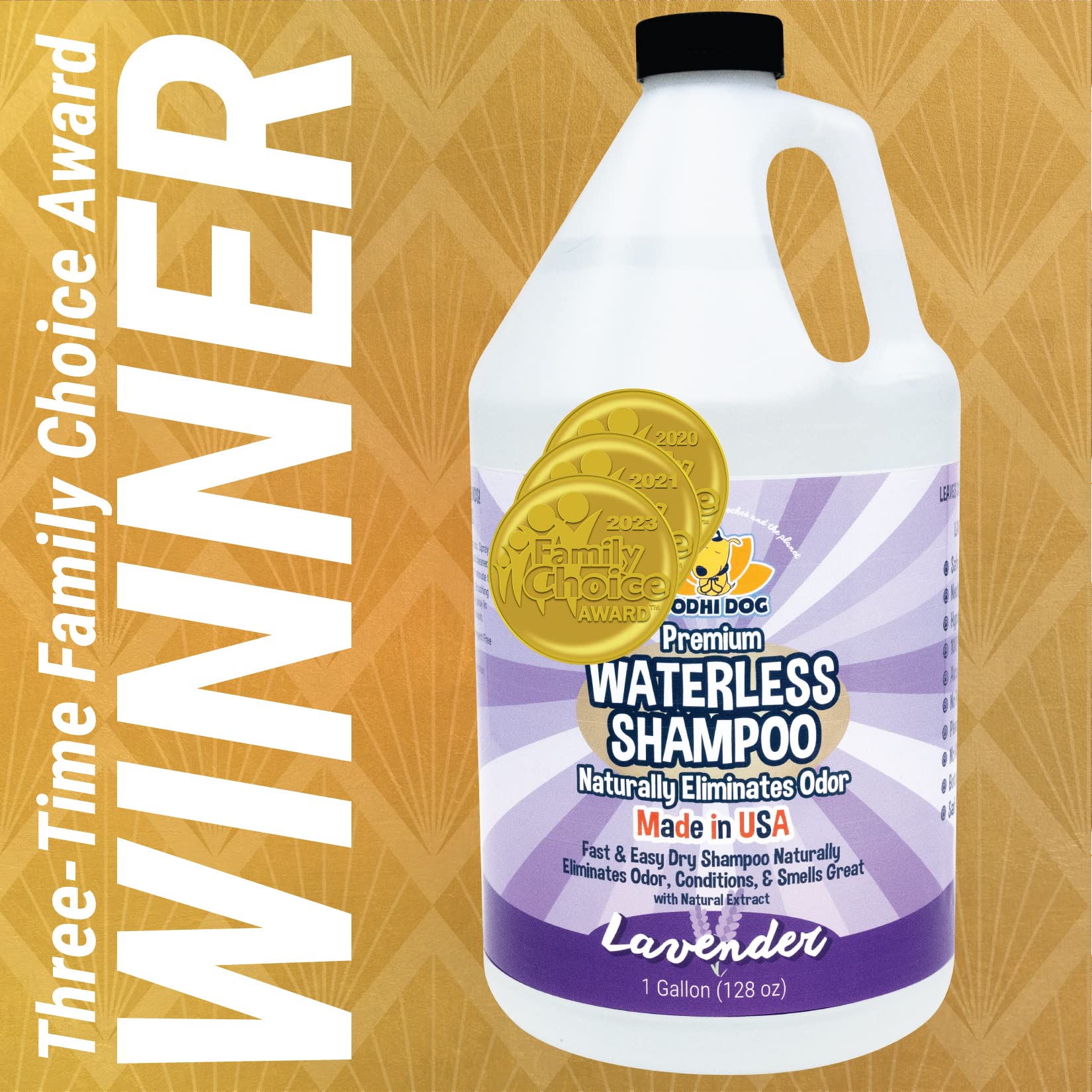 Bodhi Dog Waterless Shampoo sprayer application shows easy odor control between baths