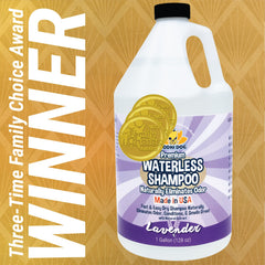 Bodhi Dog Waterless Shampoo sprayer application shows easy odor control between baths