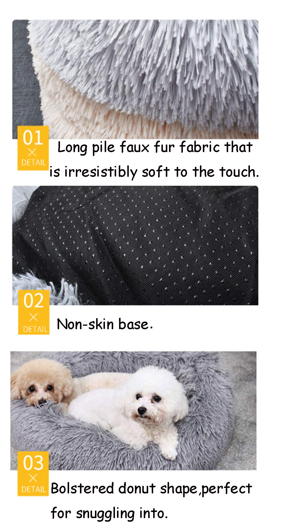 BODISEINT non-slip bottom keeps the bed steady on floors.