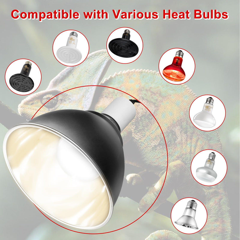 BOEESPAT ceramic heat lamp compatibility supports reliable basking warmth.