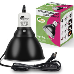 BOEESPAT reptile lamp dome 5.5-inch provides focused heat for basking zones.