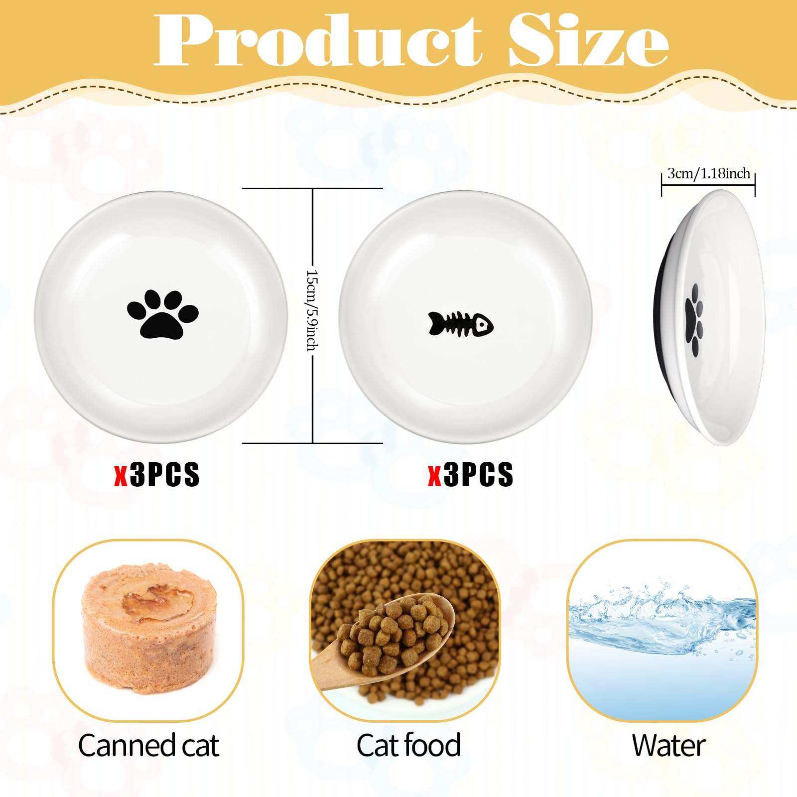 BOHUIZ ceramic cat bowl features whisker-friendly design for comfortable meals.
