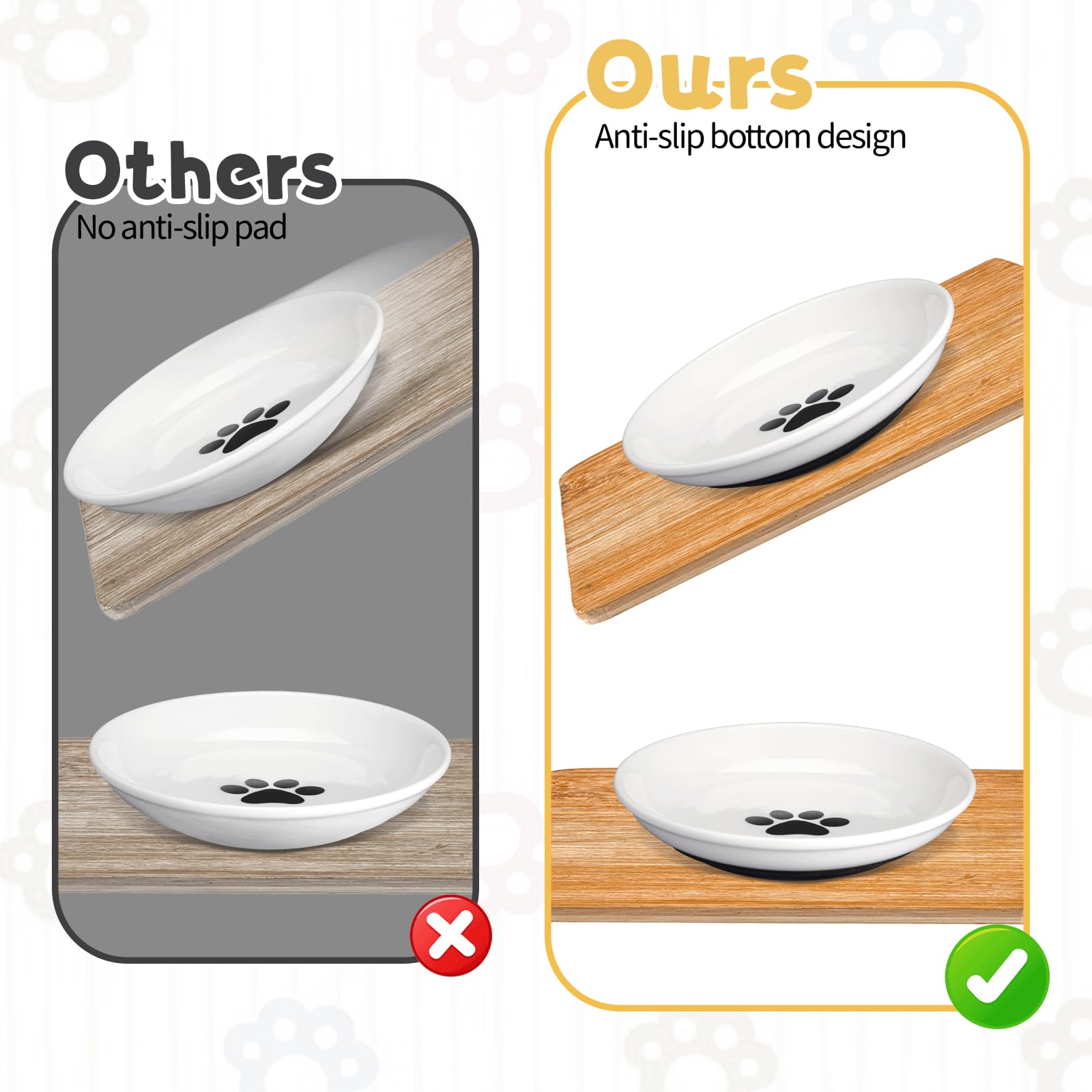 BOHUIZ cat bowls are easy to clean and stain resistant for daily use.