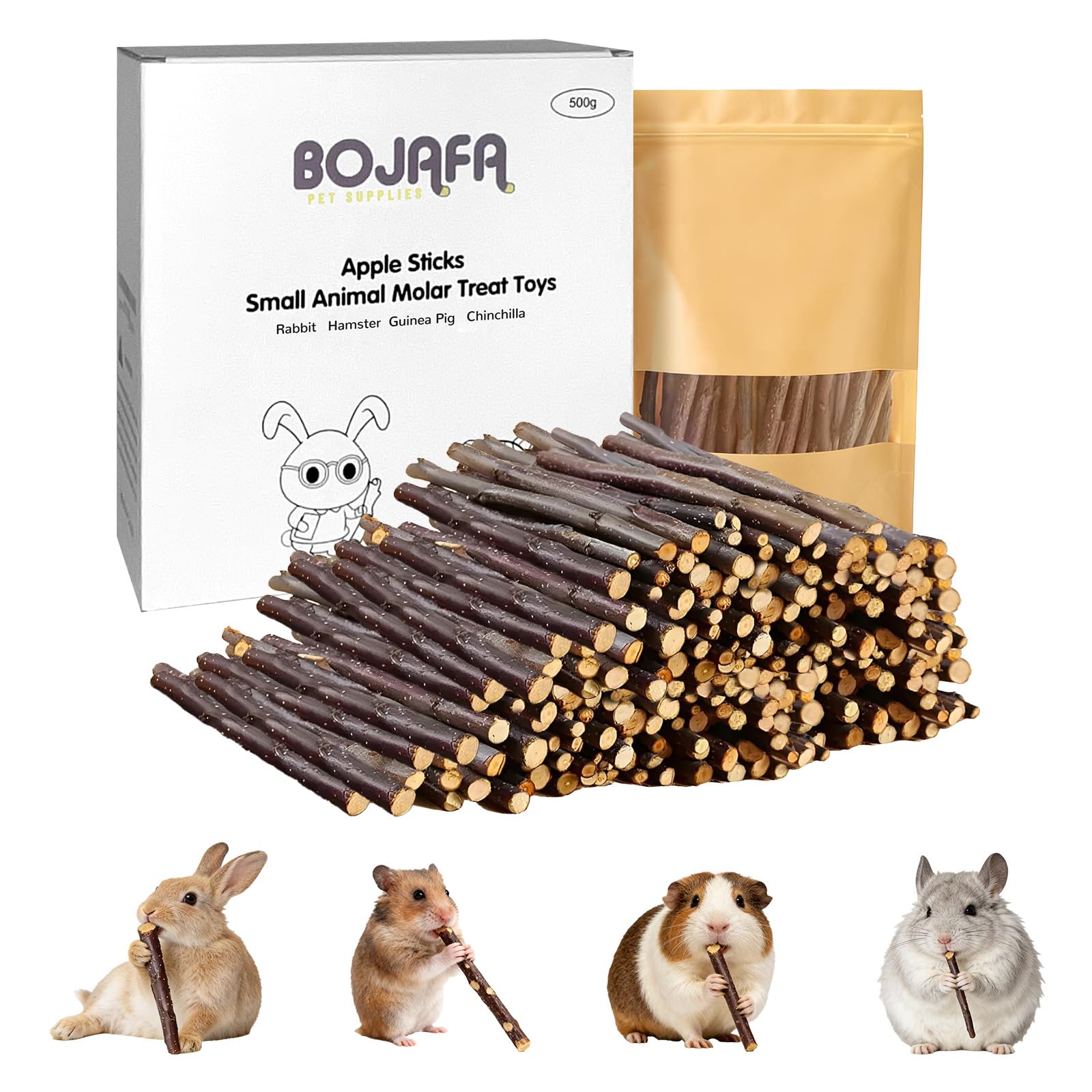 Bojafa Apple Sticks packaging with natural fragrance for small pets.