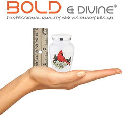 BOLD & DIVINE Cardinal keepsake close-up showing detailed artistry for treasured memorial.
