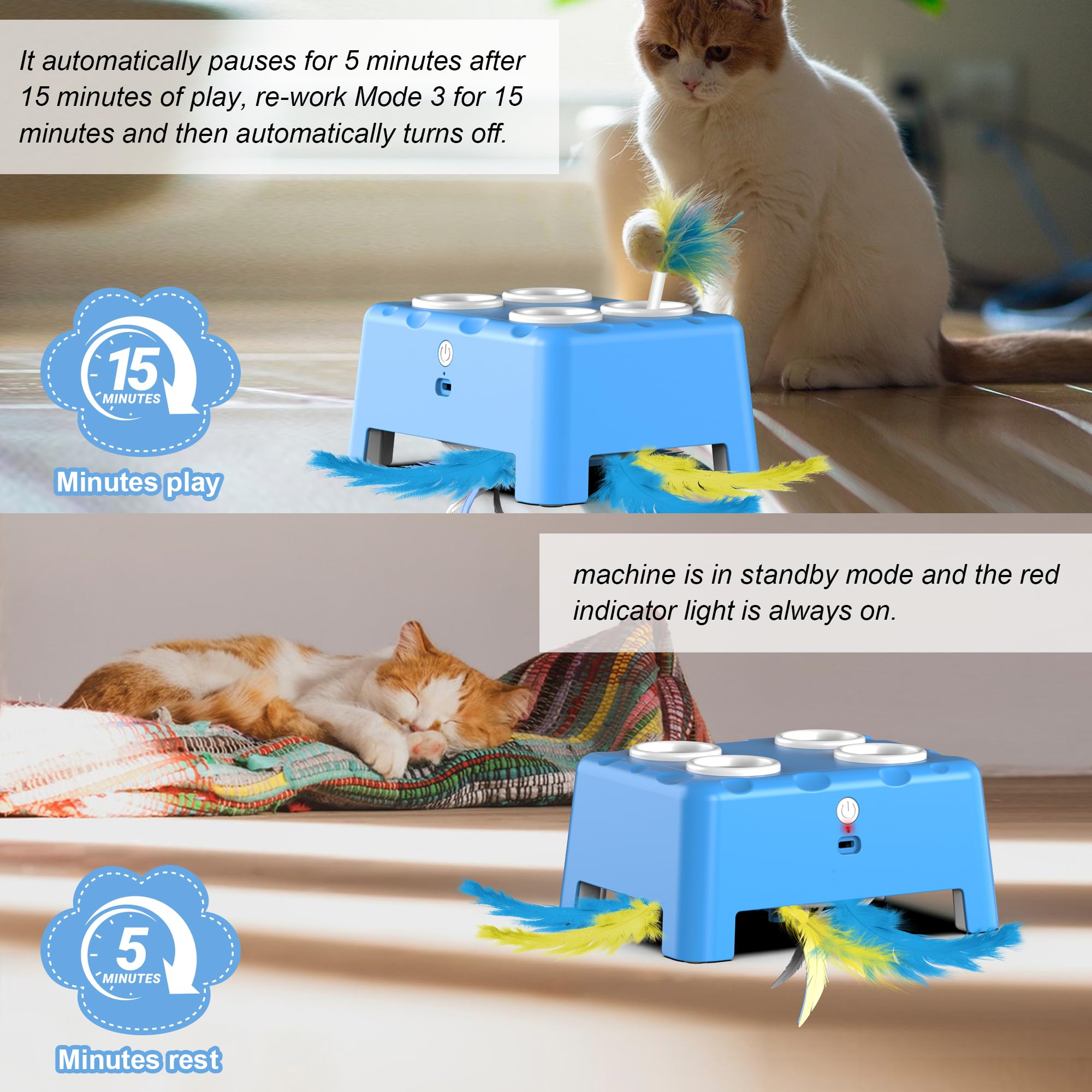 Bolpetizo concealed-mouse-holes cat toy invites spontaneous pounces and hunting-like fun