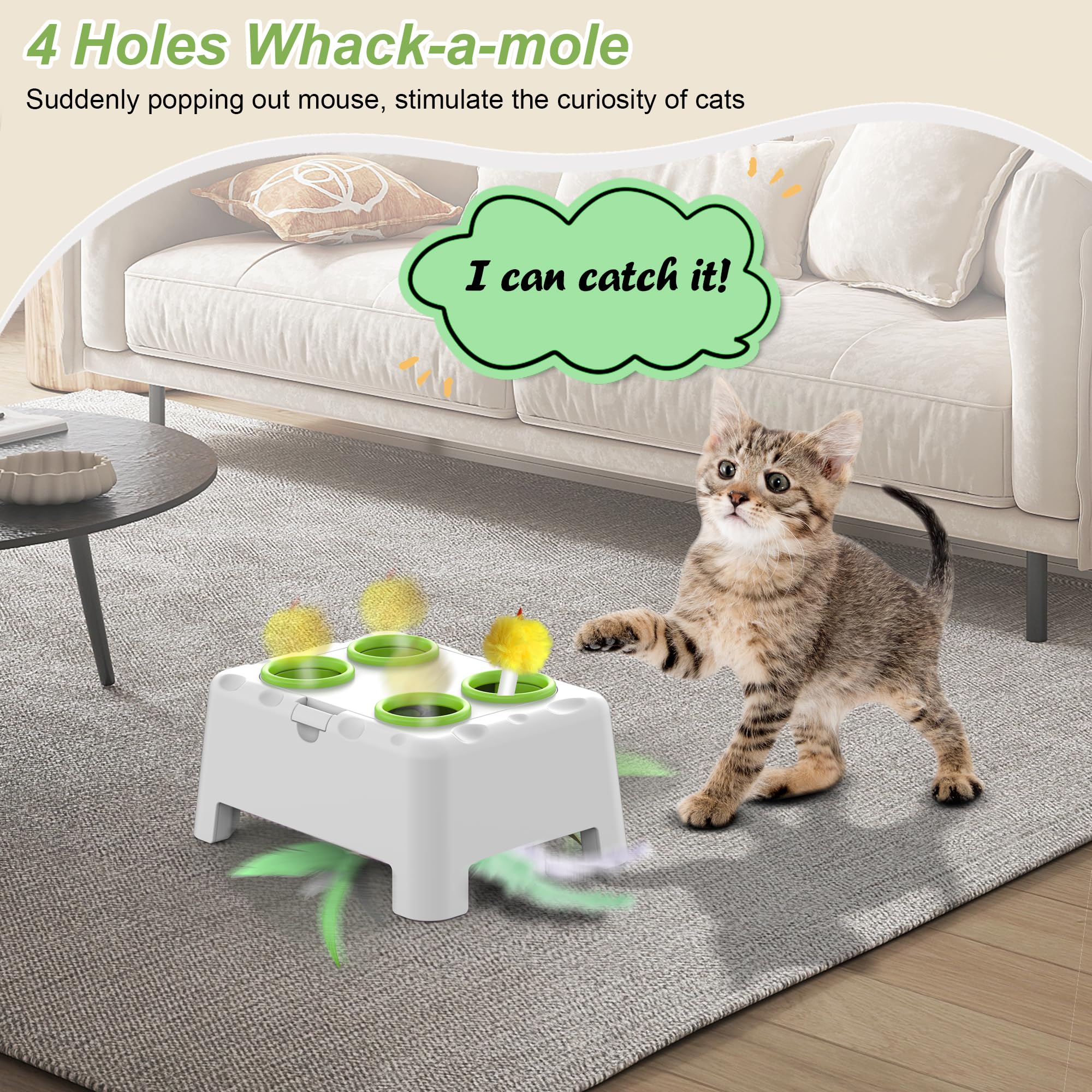 Bolpetizo portable cat toy compact size fits any room setting.