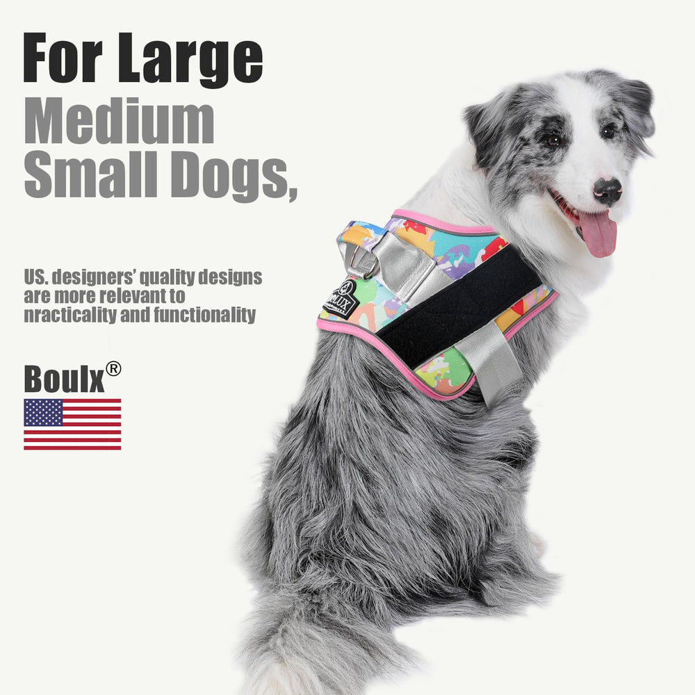 Bolux dog harness chest-strap adjustability demonstrates customizable fit for growing puppies.