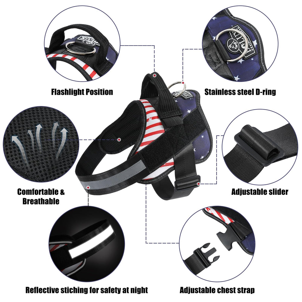 Bolux harness handle design closeup enables easier control during outings