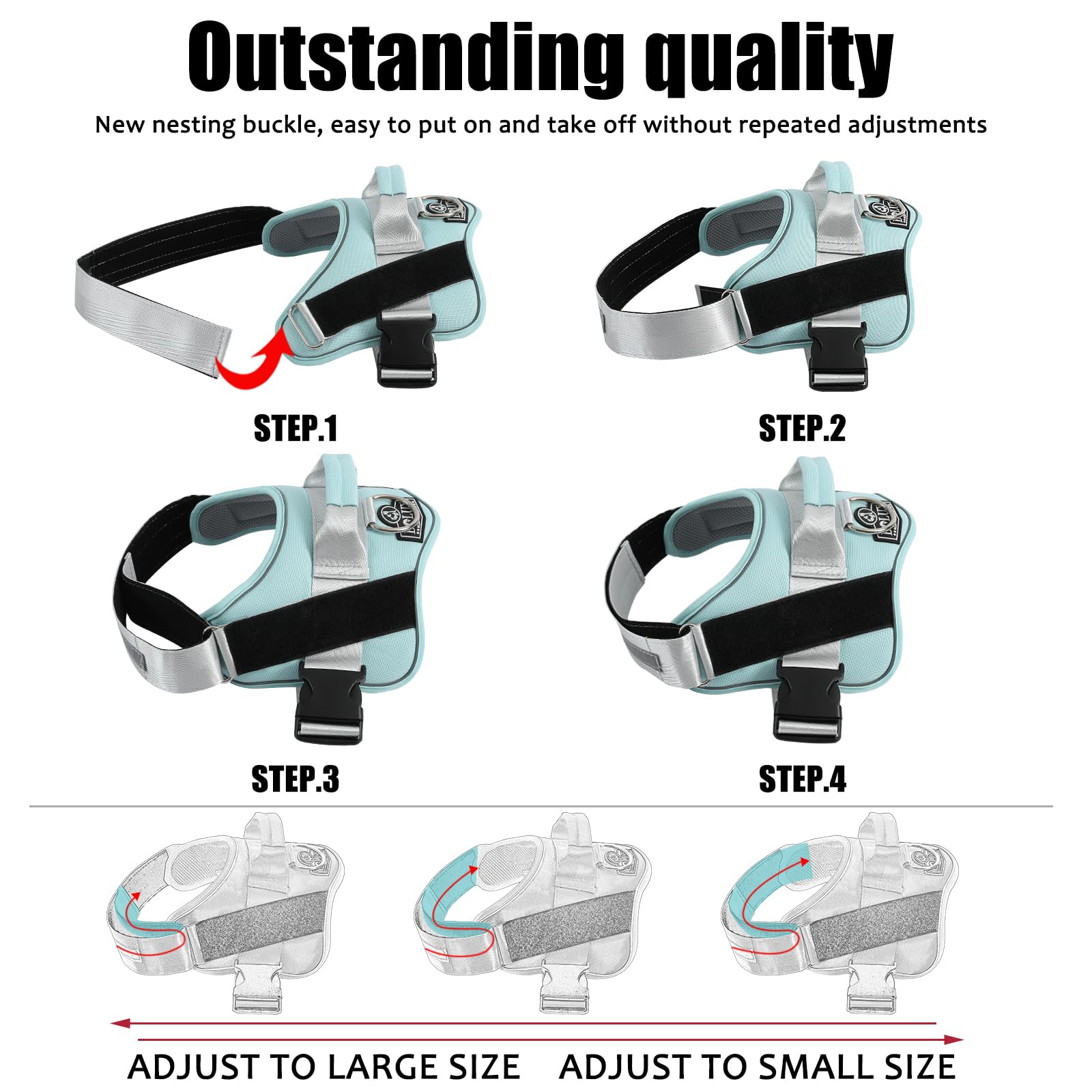 Bolux reflective straps at night for enhanced visibility