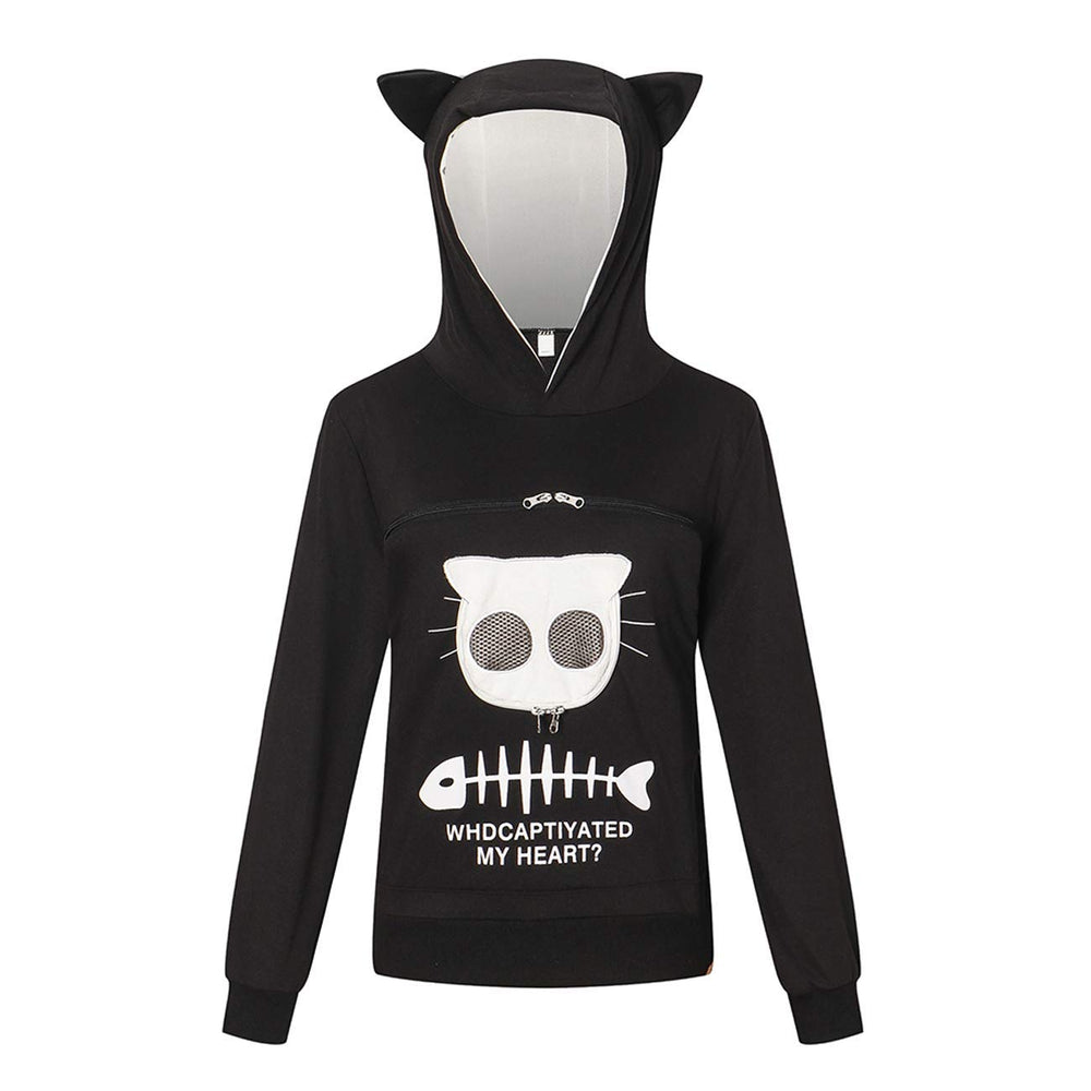 Bombaxceiba cat-dog-pet-carrier-sweater model wearing during an outdoor walk.
