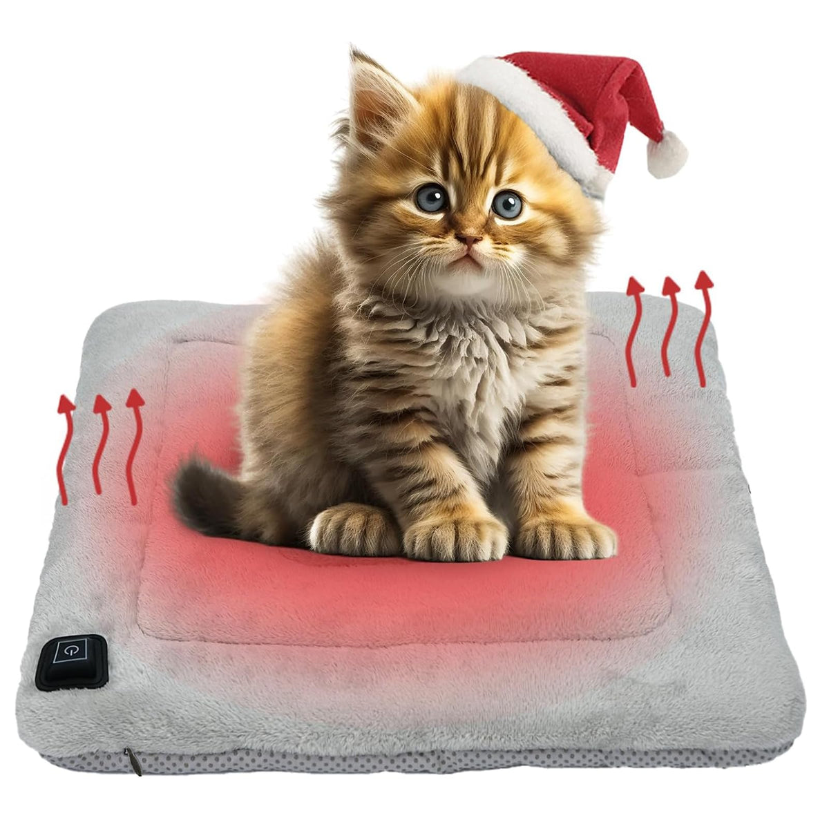 BomCot pet heating pad 18x18 cover keeping dogs and cats warm indoors