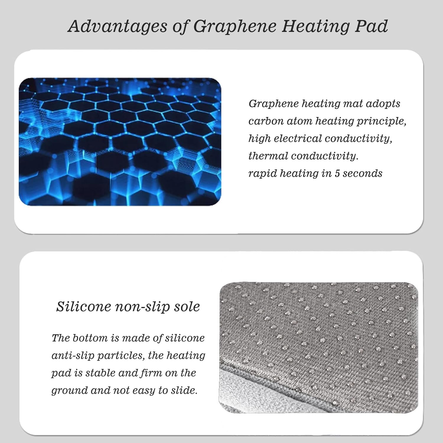 BomCot graphene heating technology image highlighting even heat distribution