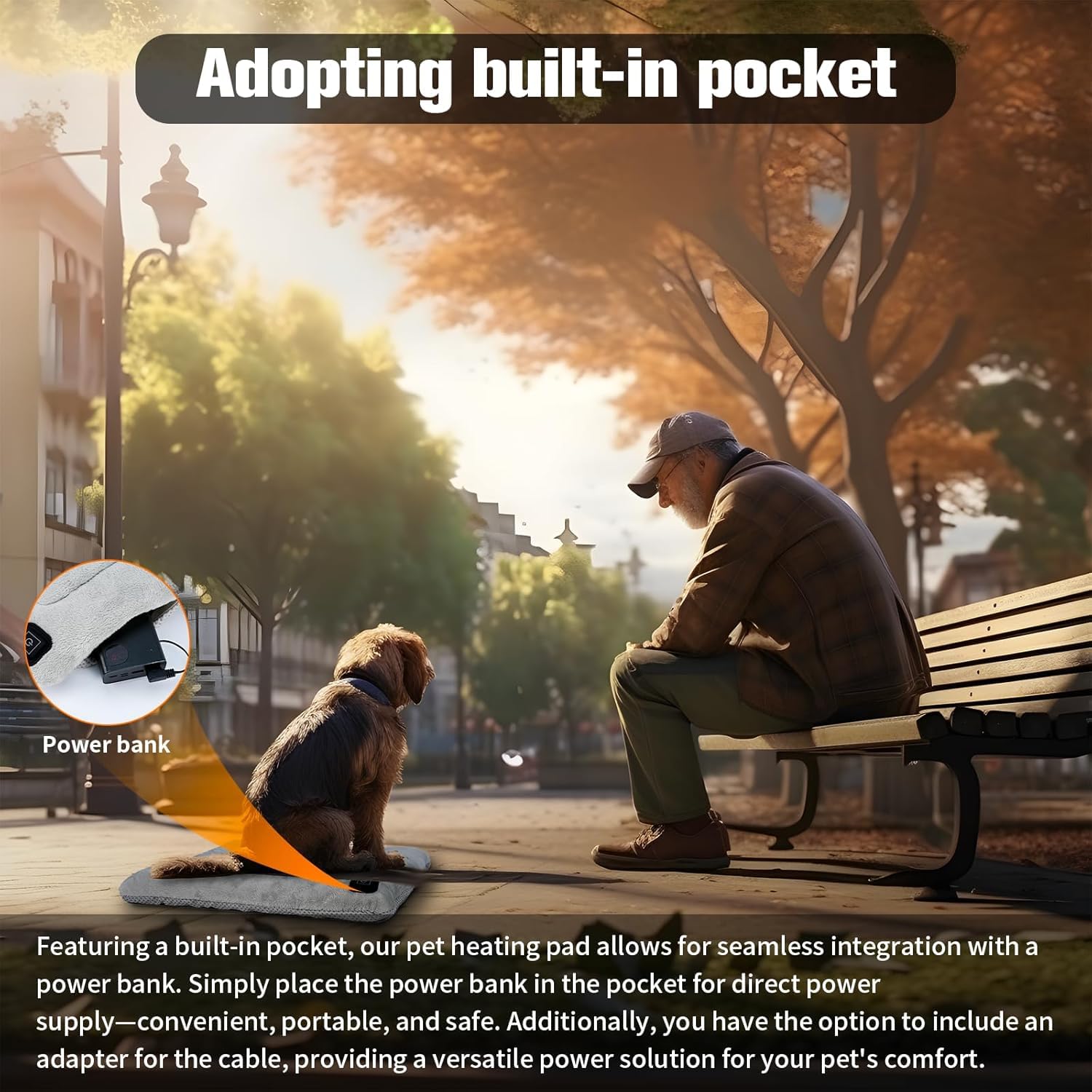 BomCot heating pad USB powering for versatile indoor outdoor use