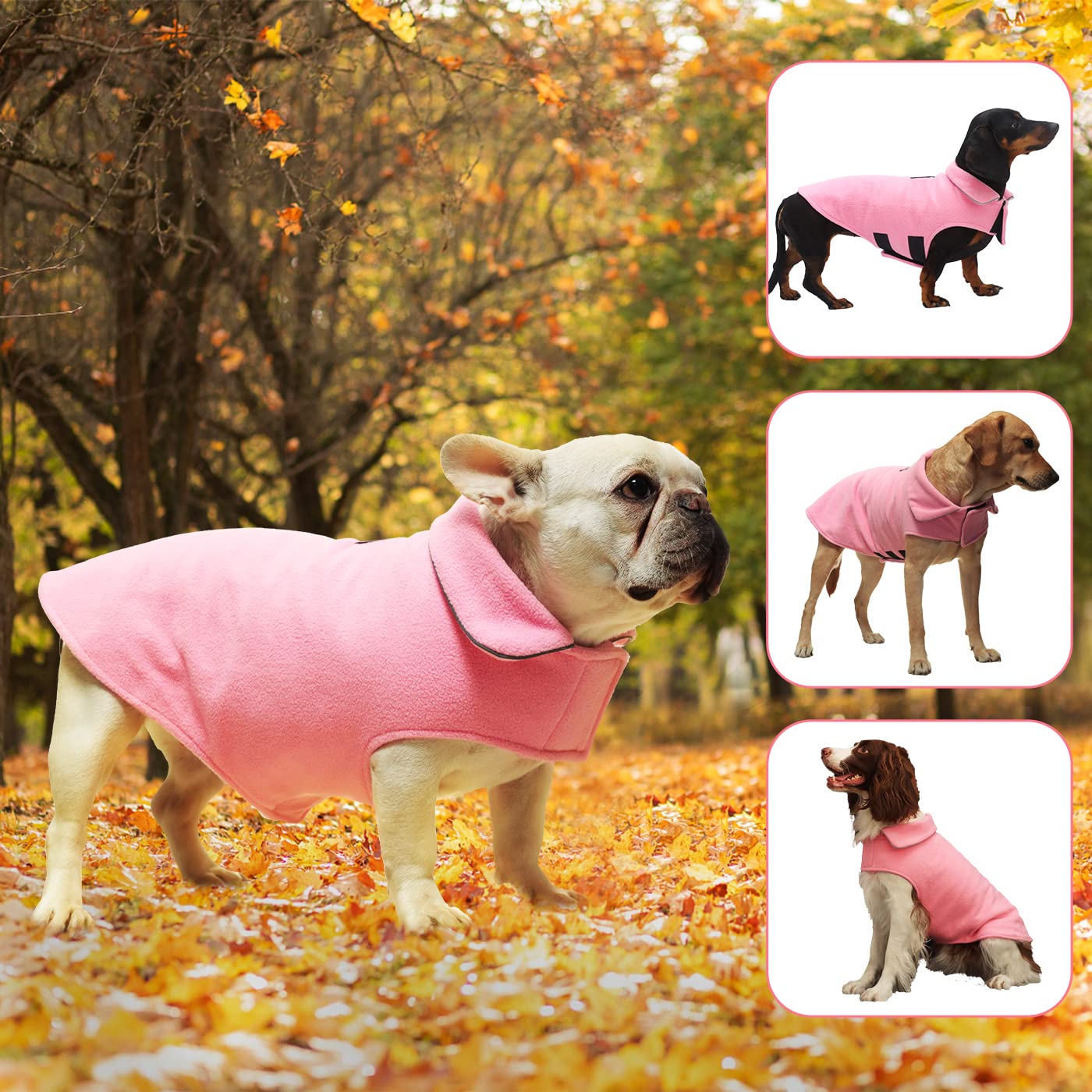 BONAWEN fleece coat close-up showing soft polyester lining for comfort.