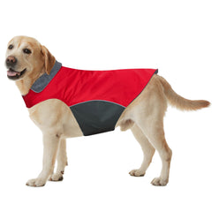 BONAWEN Winter dog coat red XL front view shows waterproof exterior and warmth
