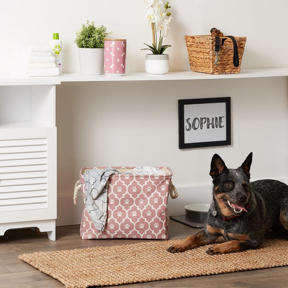 Bone Dry 6192 lattice paw print rose texture detail emphasizes decorative yet practical storage