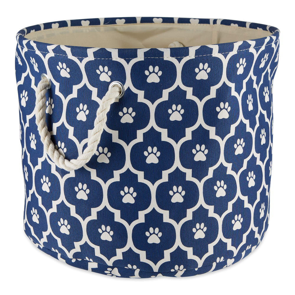Bone Dry 6192 storage-bin organized for toys and leashes in nautical blue