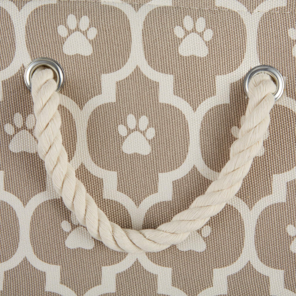 Bone Dry 6192 pet treats and toys neatly stored in lattice paw print bin