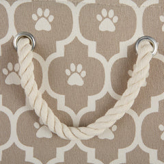 Bone Dry 6192 pet treats and toys neatly stored in lattice paw print bin