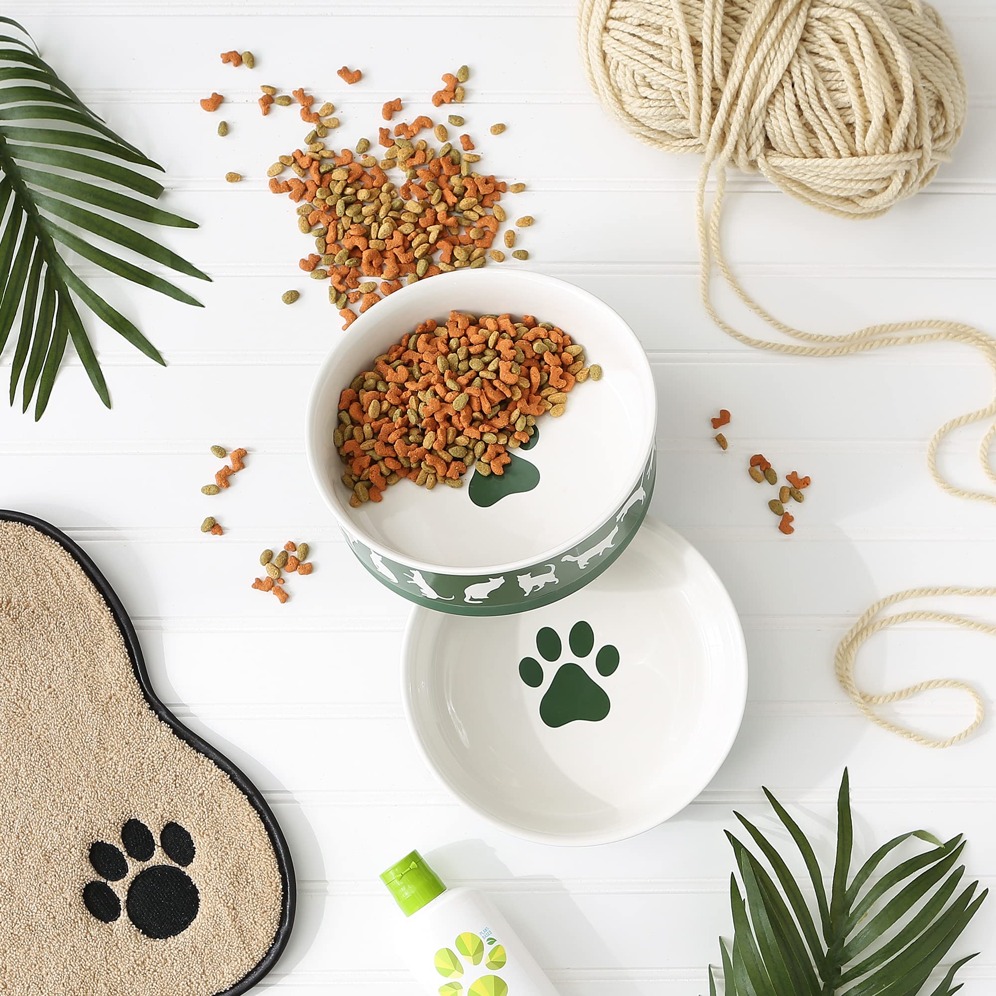 Bone Dry bowls with silicone non-slip ring prevent sliding during feeding