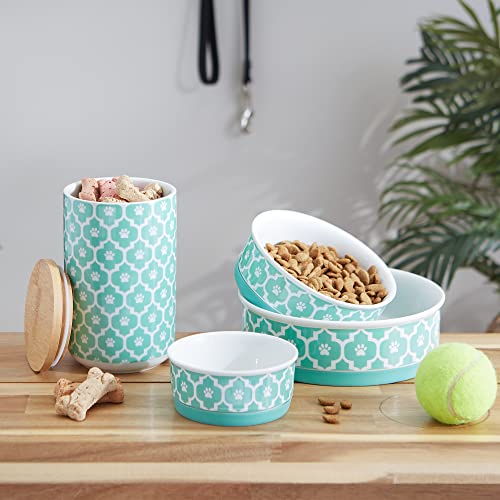 Bone Dry large-bowl on floor demonstrates non-slip stability during feeding.