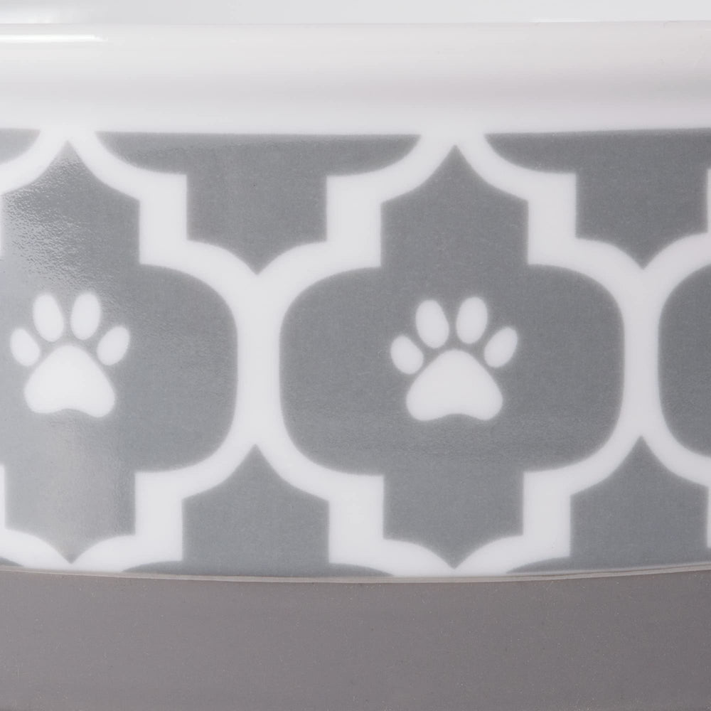 Bone Dry lattice gray side view highlights porcelain design and stability.
