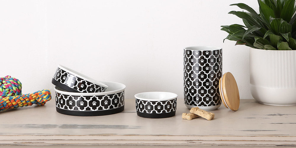 Bone Dry lattice bowl microwave-safe design for quick meal prep in black