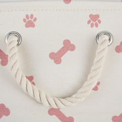 Bone Dry Paw and Bone Print Rose bin collapsible design saves space