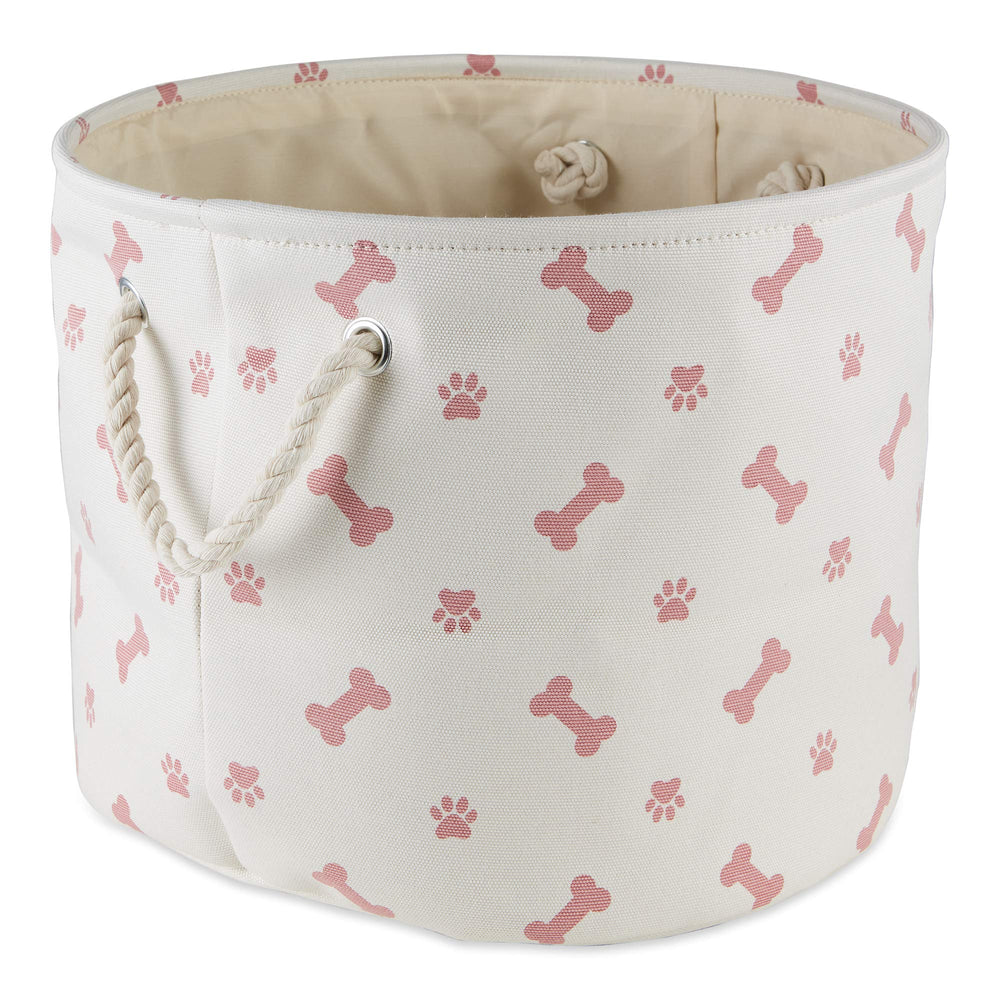 Bone Dry Paw and Bone Print Rose bin front view for organized space