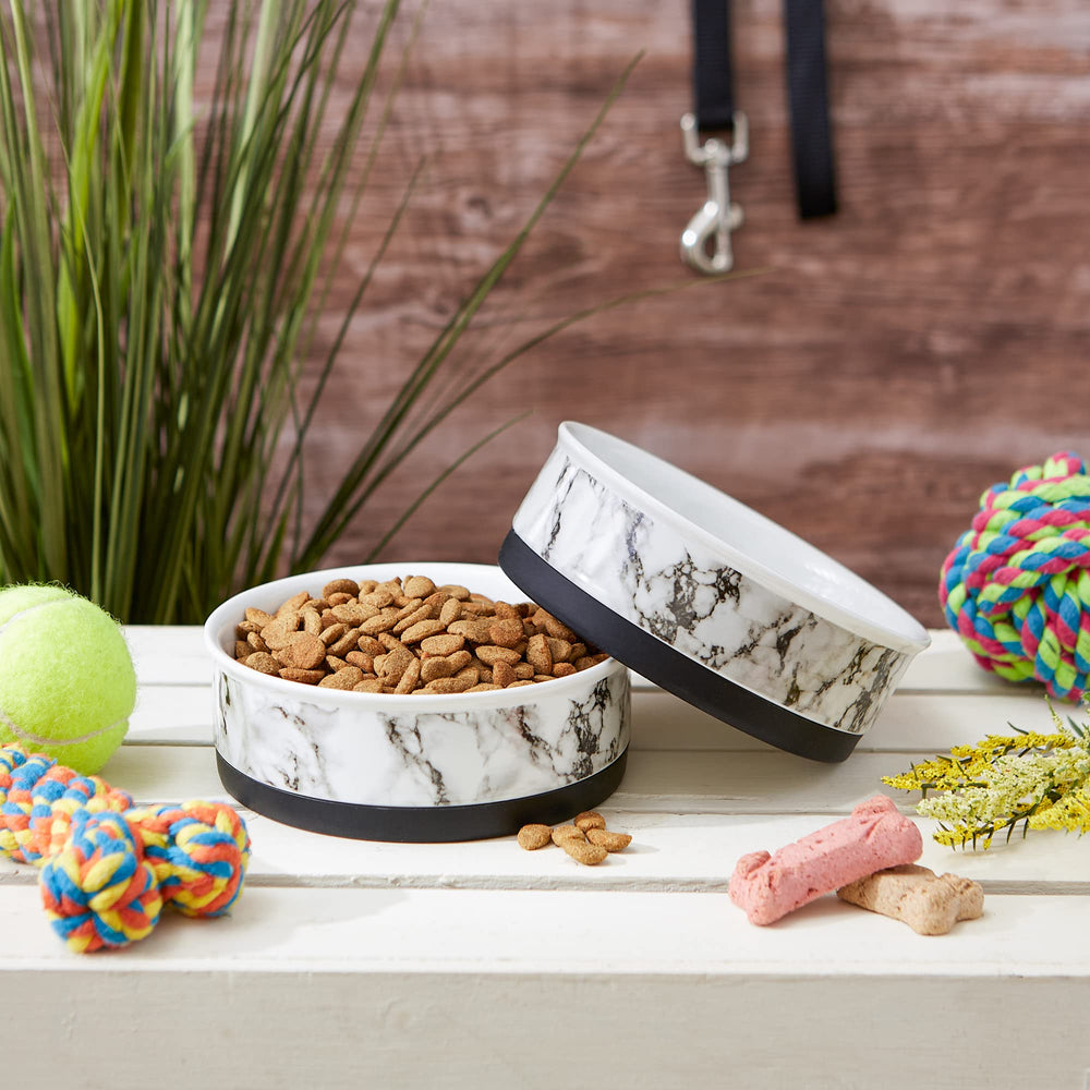 Bone Dry non-slip bowls keep feeding area tidy