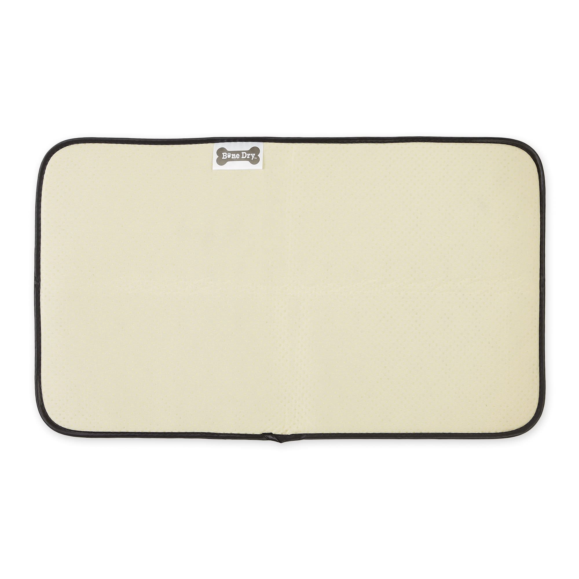 Bone Dry pet mat in crate demonstrates spill containment and dry crate interior.