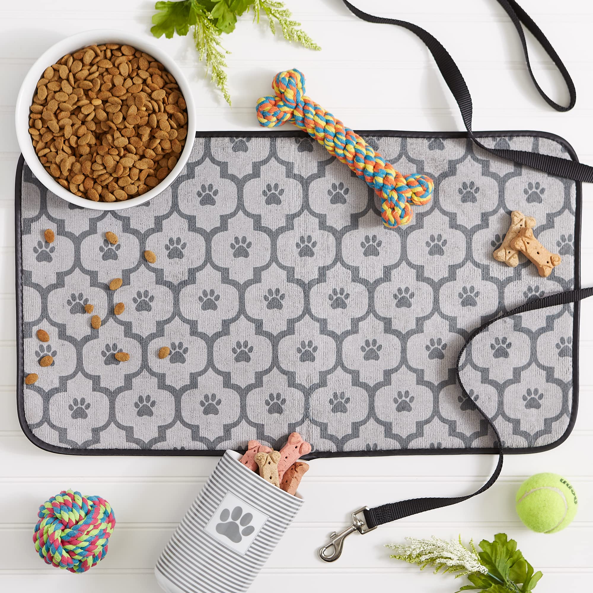 Bone Dry mat on kitchen floor helps protect carpets and hardwoods from stains.