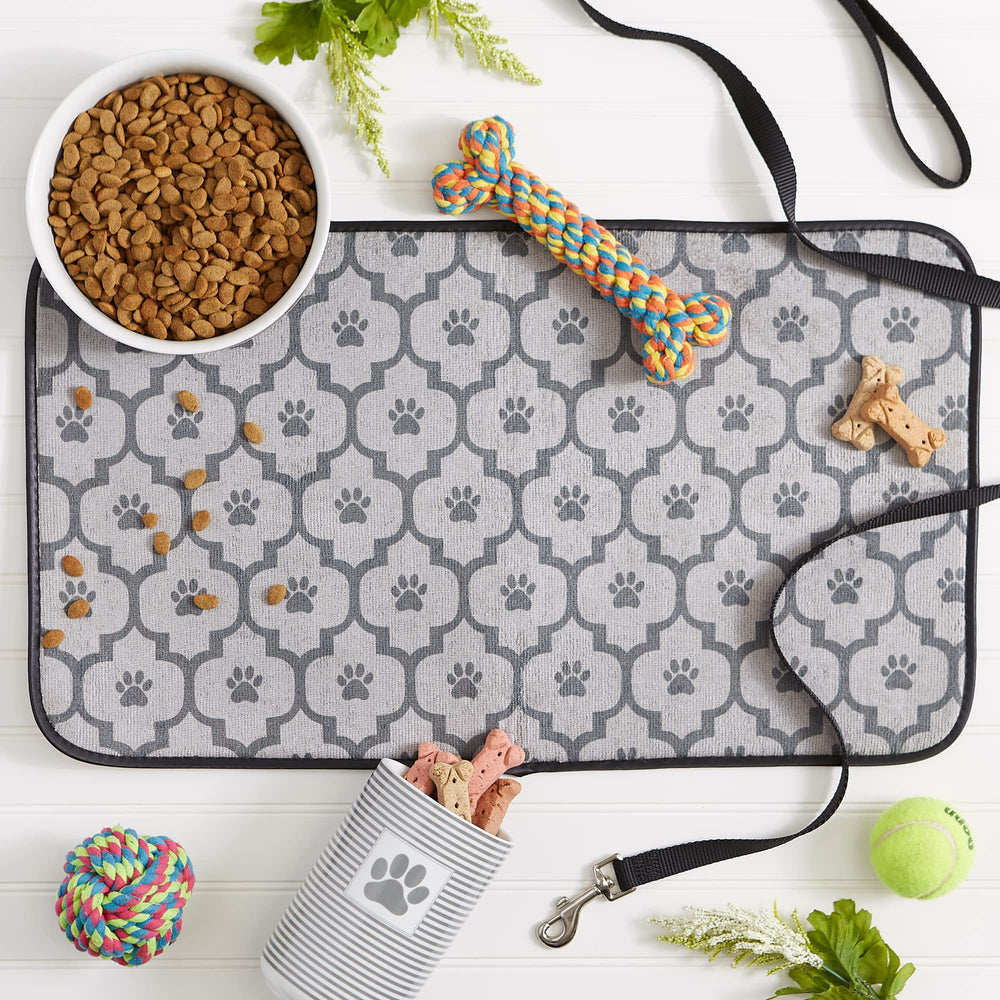 Bone Dry mat on kitchen floor helps protect carpets and hardwoods from stains.