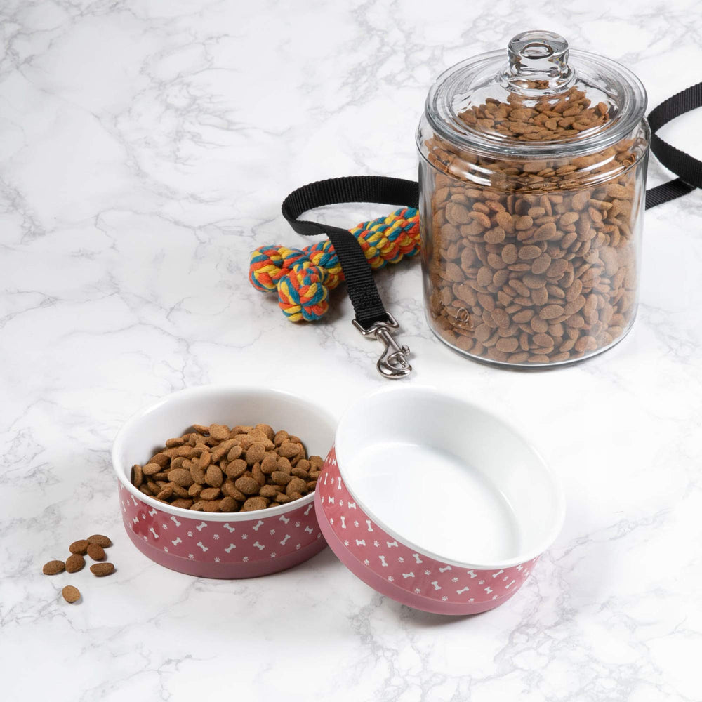 Bone Dry rose dishwasher-safe bowls for easy cleanup.