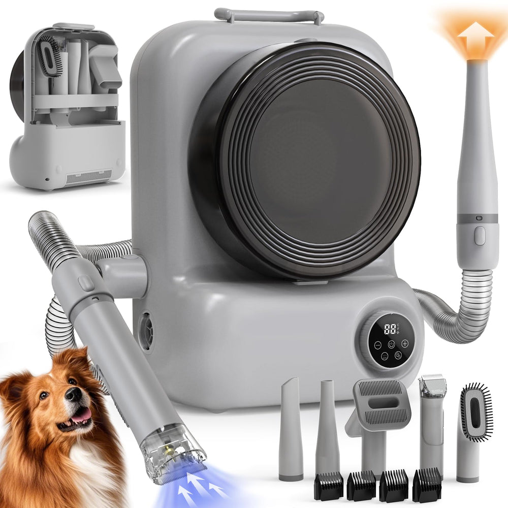 BONJELA dog grooming vacuum shows its 3L canister for longer sessions.