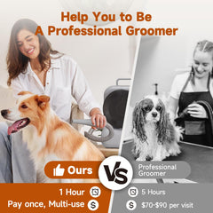 BONJELA pet grooming kit includes brush, clipper, and nozzles for grooming.