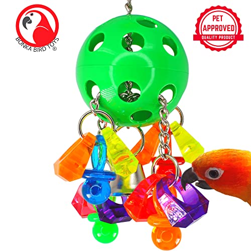 Bonka 1938 Paci Pull acrylic pieces highlight bird-safe materials for daily entertainment.