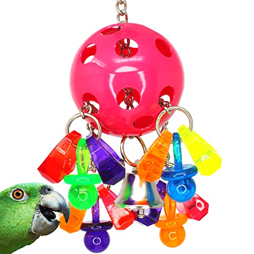Bonka 1938 Paci Pull colorful ring closeup for parrot enrichment and sensory play.