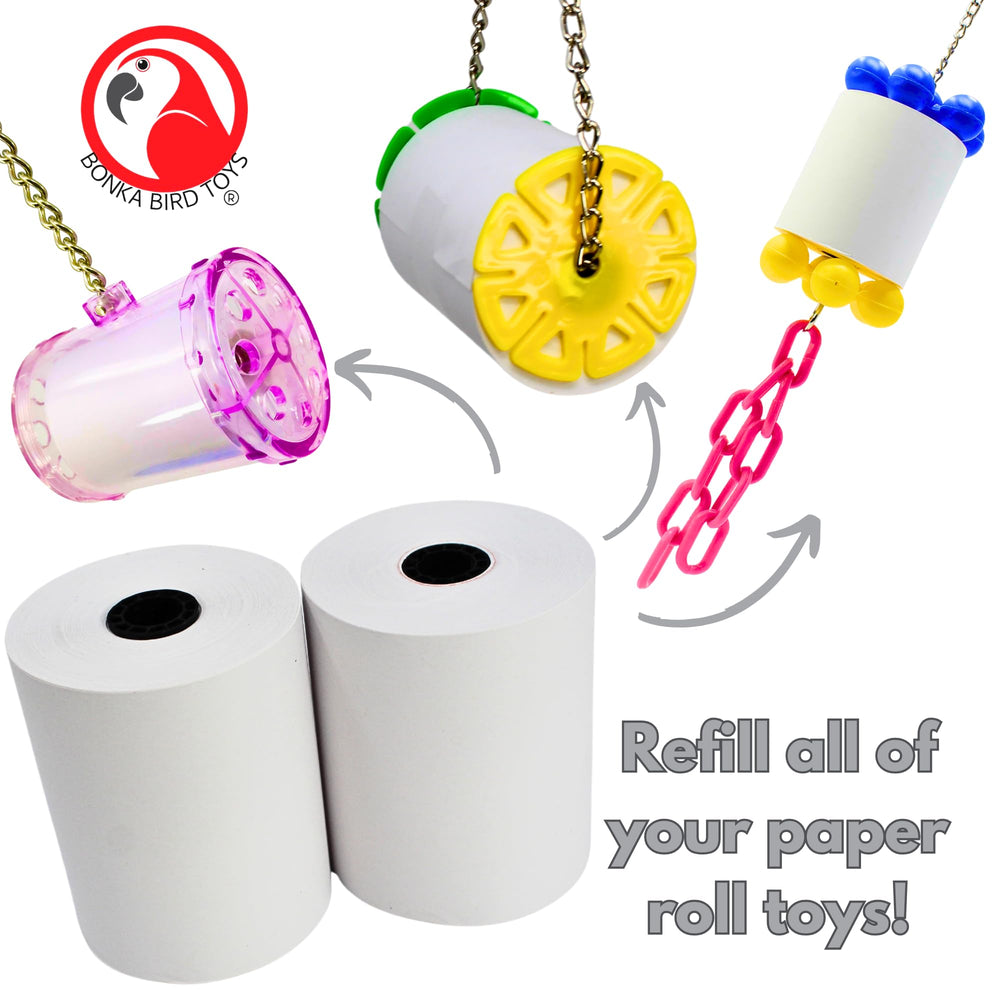 Bonka Bird Toys foraging paper strips provide enrichment and natural exploration.