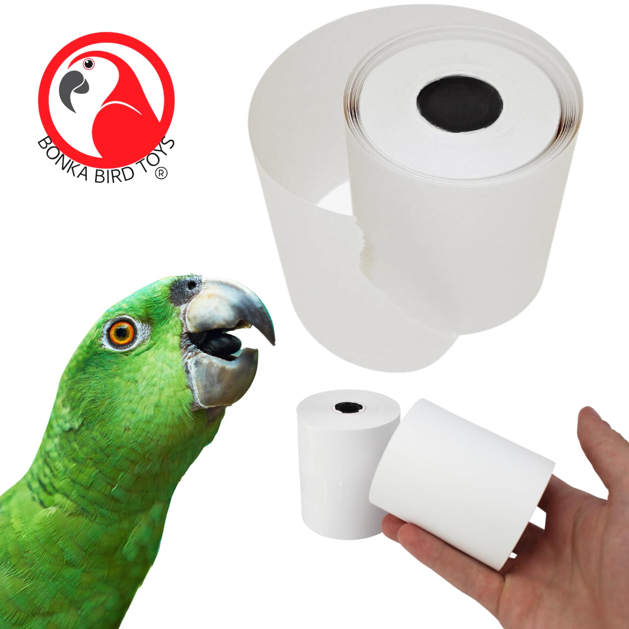 Bonka Bird Toys Shredmaster installation shows easy replacement for continuous play.