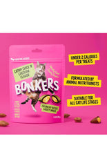 Bonkers cat treats chicken-cheddar flavor appeals to curious cats