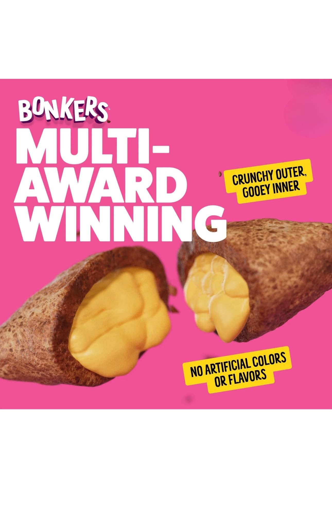 Bonkers cat treats gooey-center close-up for irresistible bite-sized reward