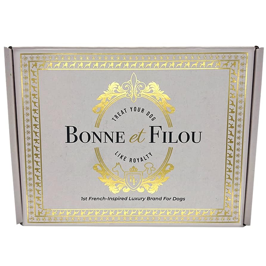 Bonne et Filou luxury dog treats on display ready to share.