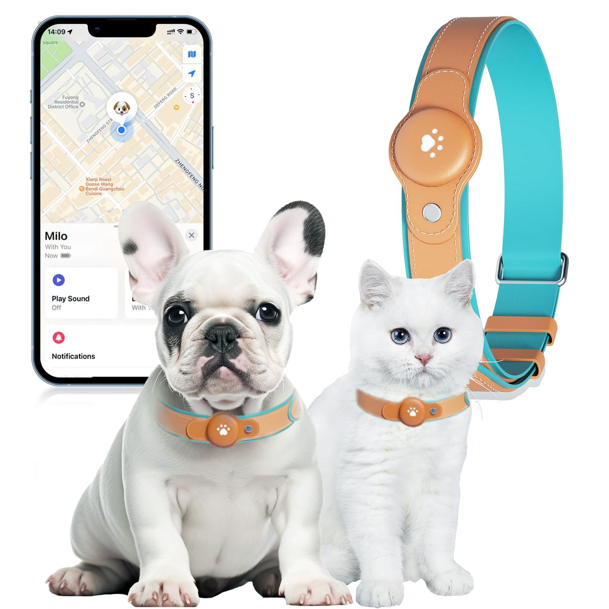BONSO live tracking collar shows real-time location for quick pet recovery
