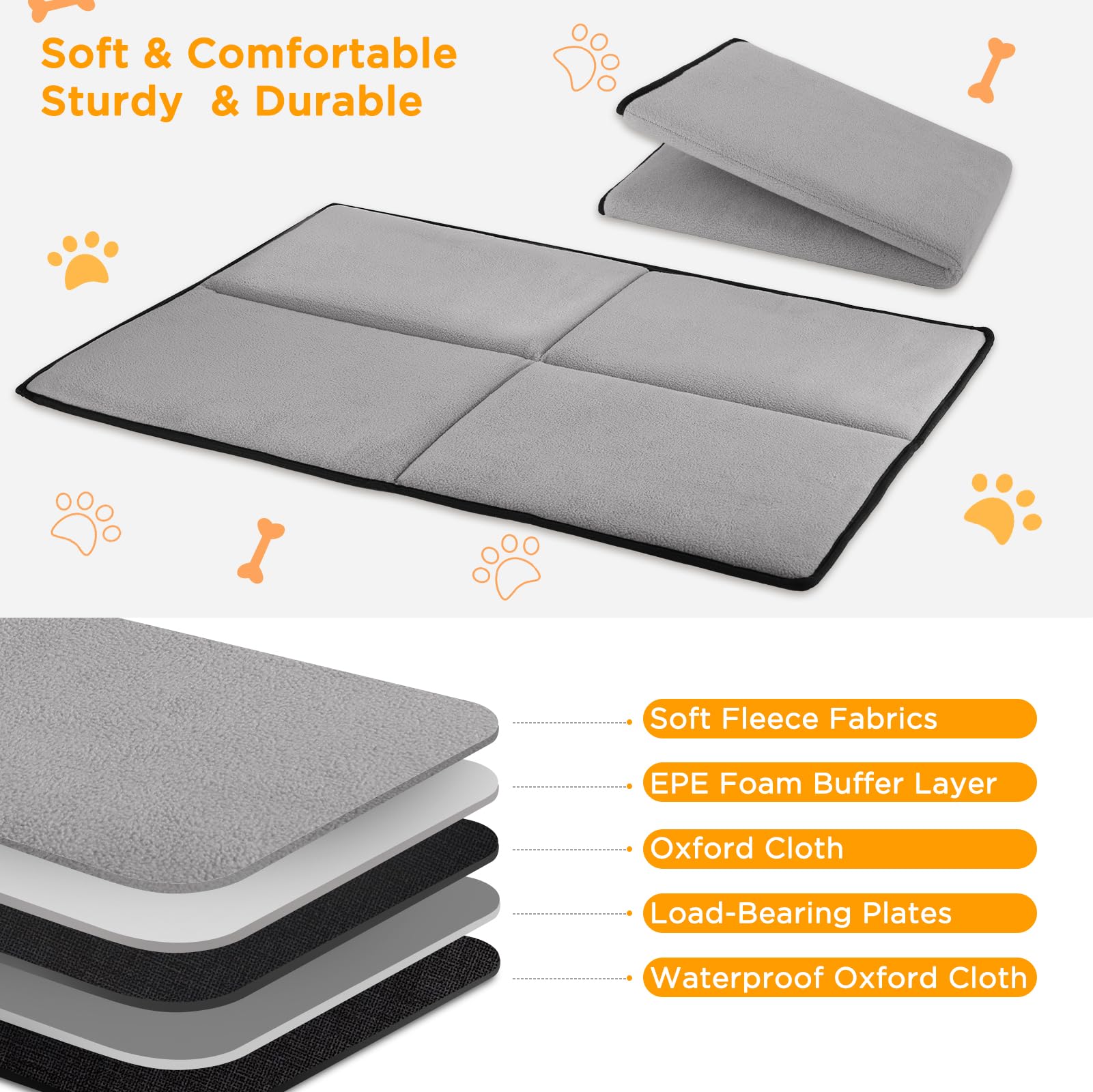 BONTHEE back seat extender extended-space increases backseat room for dogs during rides.