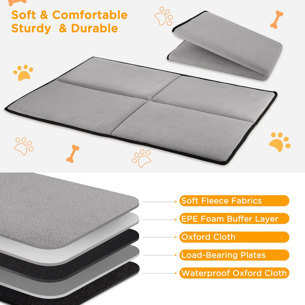 BONTHEE back seat extender extended-space increases backseat room for dogs during rides.